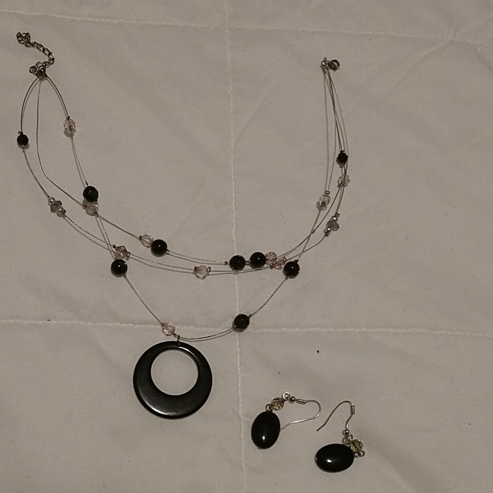 Necklace and earrings